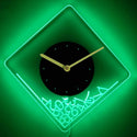 ADVPRO Dropped Numerals Illuminated Edge Lit Bar Beer Neon Sign Wall Clock with LED Night Light cnc2014 - Green