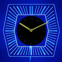 ADVPRO Hexagon Shaped Illuminated Edge Lit Bar Beer Neon Sign Wall Clock with LED Night Light cnc2015 - Blue