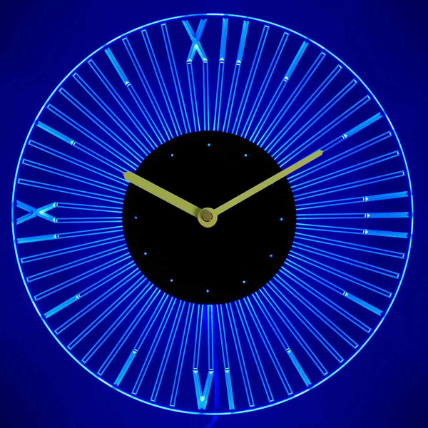 ADVPRO Sticks Index Illuminated Edge Lit Bar Beer Neon Sign Wall Clock with LED Night Light cnc2018 - Blue