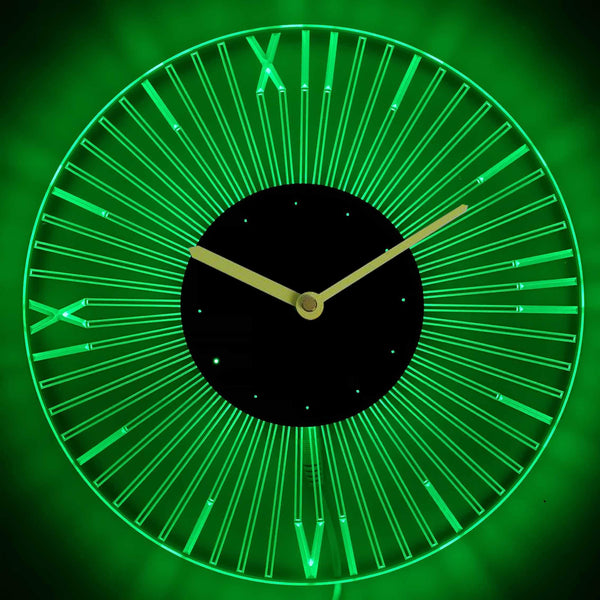 ADVPRO Sticks Index Illuminated Edge Lit Bar Beer Neon Sign Wall Clock with LED Night Light cnc2018 - Green