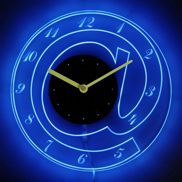 ADVPRO at Symbol @ Design Illuminated Edge Lit Bar Beer Neon Sign Wall Clock with LED Night Light cnc2022 - Blue
