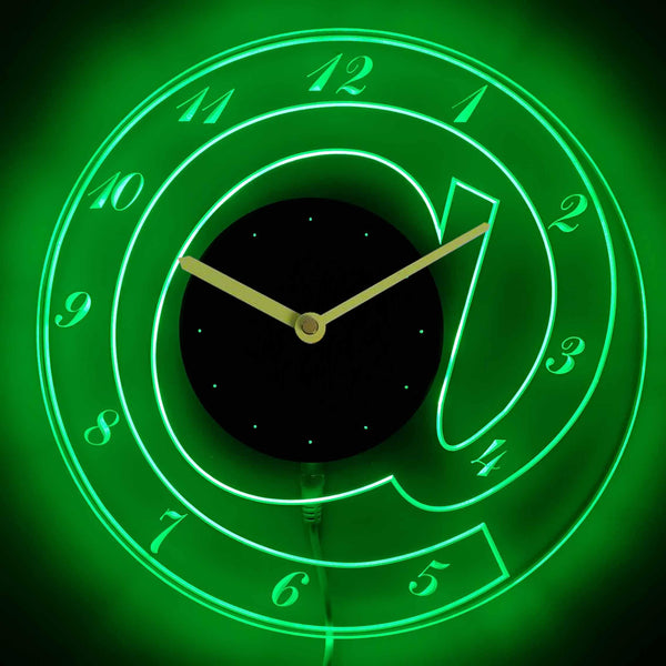 ADVPRO at Symbol @ Design Illuminated Edge Lit Bar Beer Neon Sign Wall Clock with LED Night Light cnc2022 - Green