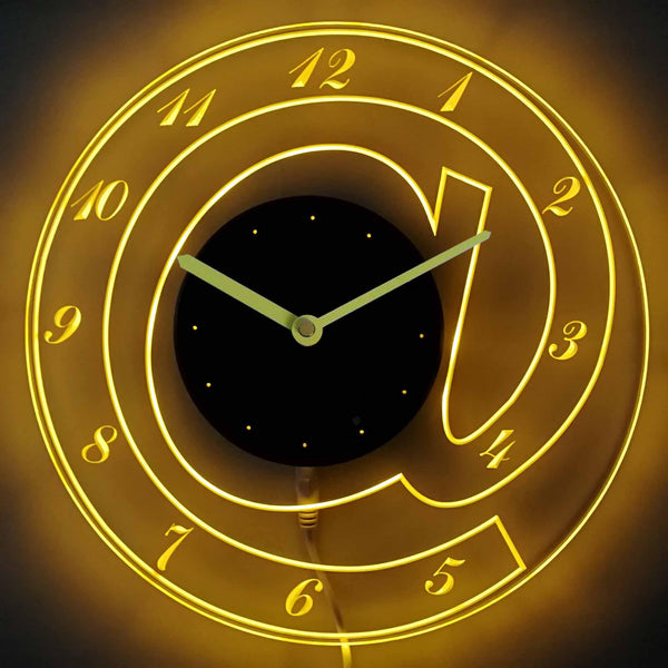 ADVPRO at Symbol @ Design Illuminated Edge Lit Bar Beer Neon Sign Wall Clock with LED Night Light cnc2022 - Yellow