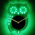ADVPRO Owl Nursery Boy Illuminated Edge Lit Bar Beer Neon Sign Wall Clock with LED Night Light cnc2023 - Green