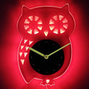 ADVPRO Owl Nursery Boy Illuminated Edge Lit Bar Beer Neon Sign Wall Clock with LED Night Light cnc2023 - Red