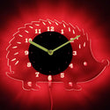 ADVPRO Porcupine Nursery Kid Room Illuminated Edge Lit Bar Beer Neon Sign Wall Clock with LED Night Light cnc2027 - Red