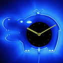 ADVPRO Hippo Nursery Boy Room Illuminated Edge Lit Bar Beer Neon Sign Wall Clock with LED Night Light cnc2028 - Blue