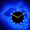 ADVPRO Rabbit Nursery Kids Illuminated Edge Lit Bar Beer Neon Sign Wall Clock with LED Night Light cnc2029 - Blue