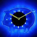 ADVPRO Pig Nursery Boy Illuminated Edge Lit Bar Beer Neon Sign Wall Clock with LED Night Light cnc2031 - Blue
