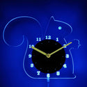 ADVPRO Squirrel Nursery Kids Illuminated Edge Lit Bar Beer Neon Sign Wall Clock with LED Night Light cnc2033 - Blue