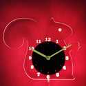 ADVPRO Squirrel Nursery Kids Illuminated Edge Lit Bar Beer Neon Sign Wall Clock with LED Night Light cnc2033 - Red