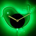 ADVPRO Bird Nursery Kids Illuminated Edge Lit Bar Beer Neon Sign Wall Clock with LED Night Light cnc2036 - Green