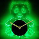 ADVPRO Panda Nursery Kids Illuminated Edge Lit Bar Beer Neon Sign Wall Clock with LED Night Light cnc2037 - Green