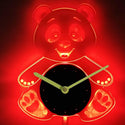 ADVPRO Panda Nursery Kids Illuminated Edge Lit Bar Beer Neon Sign Wall Clock with LED Night Light cnc2037 - Red