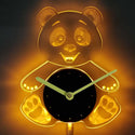 ADVPRO Panda Nursery Kids Illuminated Edge Lit Bar Beer Neon Sign Wall Clock with LED Night Light cnc2037 - Yellow