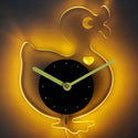 ADVPRO Toy Duck Nursery Kids Illuminated Edge Lit Bar Beer Neon Sign Wall Clock with LED Night Light cnc2039 - Yellow