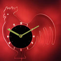 ADVPRO Chicken Hen Nursery Kids Illuminated Edge Lit Bar Beer Neon Sign Wall Clock with LED Night Light cnc2047 - Red