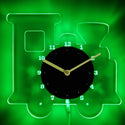 ADVPRO Train Nursery Boy Illuminated Edge Lit Bar Beer Neon Sign Wall Clock with LED Night Light cnc2051 - Green