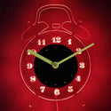 ADVPRO Alarm Clock Shape Illuminated Edge Lit Bar Beer Neon Sign Wall Clock with LED Night Light cnc2055 - Red