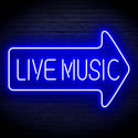 ADVPRO Live music with arrow Ultra-Bright LED Neon Sign fn-i4031 - Blue