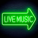 ADVPRO Live music with arrow Ultra-Bright LED Neon Sign fn-i4031 - Golden Yellow