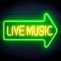 ADVPRO Live music with arrow Ultra-Bright LED Neon Sign fn-i4031 - Green & Yellow