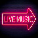 ADVPRO Live music with arrow Ultra-Bright LED Neon Sign fn-i4031 - Pink