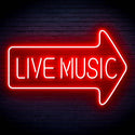 ADVPRO Live music with arrow Ultra-Bright LED Neon Sign fn-i4031 - Red