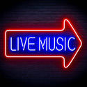 ADVPRO Live music with arrow Ultra-Bright LED Neon Sign fn-i4031 - Red & Blue