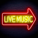 ADVPRO Live music with arrow Ultra-Bright LED Neon Sign fn-i4031 - Red & Yellow