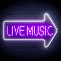 ADVPRO Live music with arrow Ultra-Bright LED Neon Sign fn-i4031 - White & Purple