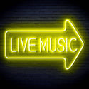 ADVPRO Live music with arrow Ultra-Bright LED Neon Sign fn-i4031 - Yellow