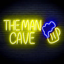ADVPRO The Man Cave with Beer Mug Ultra-Bright LED Neon Sign fn-i4032 - Blue & Yellow
