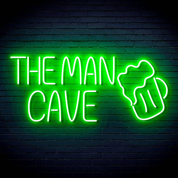 ADVPRO The Man Cave with Beer Mug Ultra-Bright LED Neon Sign fn-i4032 - Golden Yellow