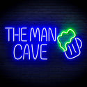 ADVPRO The Man Cave with Beer Mug Ultra-Bright LED Neon Sign fn-i4032 - Green & Blue