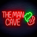 ADVPRO The Man Cave with Beer Mug Ultra-Bright LED Neon Sign fn-i4032 - Green & Red