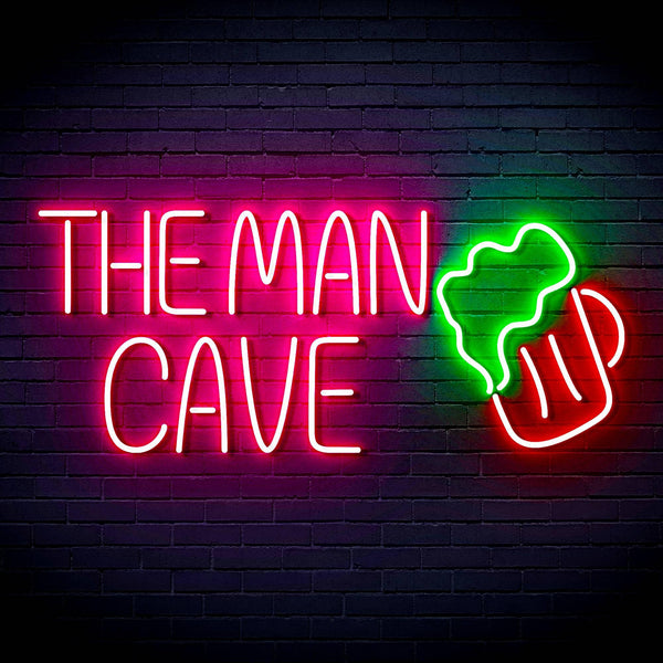 ADVPRO The Man Cave with Beer Mug Ultra-Bright LED Neon Sign fn-i4032 - Multi-Color 3