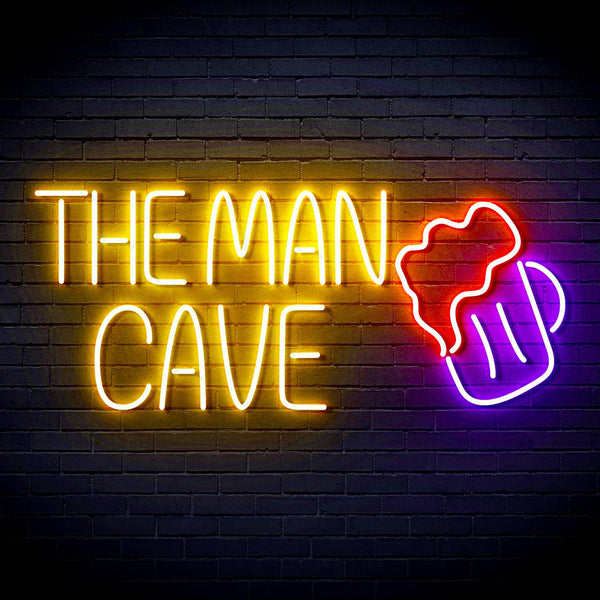 ADVPRO The Man Cave with Beer Mug Ultra-Bright LED Neon Sign fn-i4032 - Multi-Color 7