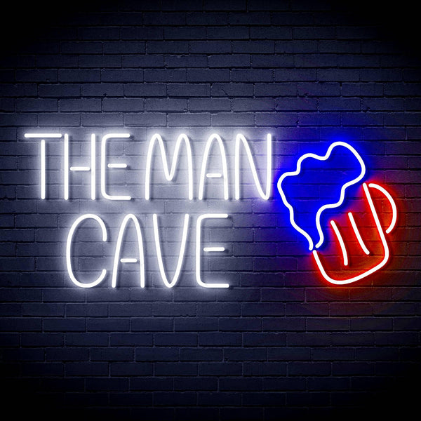 ADVPRO The Man Cave with Beer Mug Ultra-Bright LED Neon Sign fn-i4032 - Multi-Color 8