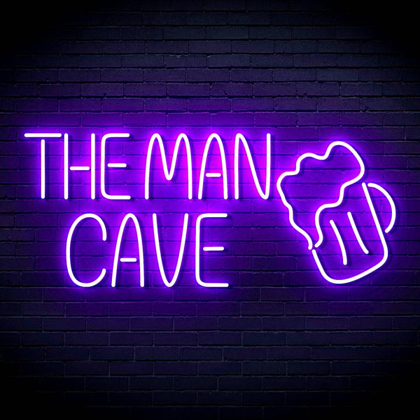 ADVPRO The Man Cave with Beer Mug Ultra-Bright LED Neon Sign fn-i4032 - Purple