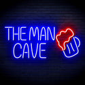 ADVPRO The Man Cave with Beer Mug Ultra-Bright LED Neon Sign fn-i4032 - Red & Blue