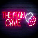 ADVPRO The Man Cave with Beer Mug Ultra-Bright LED Neon Sign fn-i4032 - White & Pink