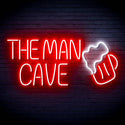 ADVPRO The Man Cave with Beer Mug Ultra-Bright LED Neon Sign fn-i4032 - White & Red