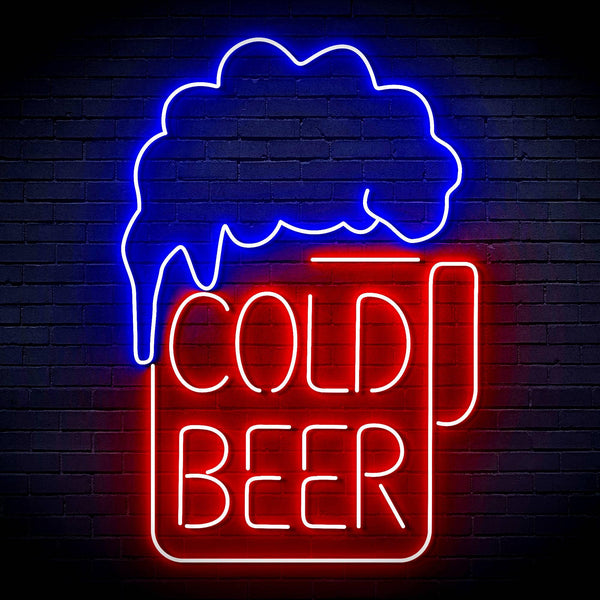 ADVPRO Cold Beer Ultra-Bright LED Neon Sign fn-i4039 - Blue & Red