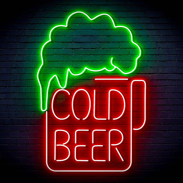 ADVPRO Cold Beer Ultra-Bright LED Neon Sign fn-i4039 - Green & Red