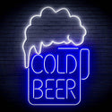 ADVPRO Cold Beer Ultra-Bright LED Neon Sign fn-i4039 - White & Blue