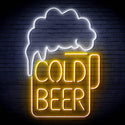 ADVPRO Cold Beer Ultra-Bright LED Neon Sign fn-i4039 - White & Golden Yellow