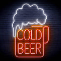 ADVPRO Cold Beer Ultra-Bright LED Neon Sign fn-i4039 - White & Orange