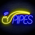ADVPRO Cigarette Ciga Pipes Ultra-Bright LED Neon Sign fn-i4040 - Blue & Yellow