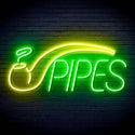 ADVPRO Cigarette Ciga Pipes Ultra-Bright LED Neon Sign fn-i4040 - Green & Yellow